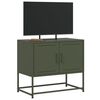 vidaXL TV Cabinet Olive Green Steel Medium TV Cabinet Rectangular