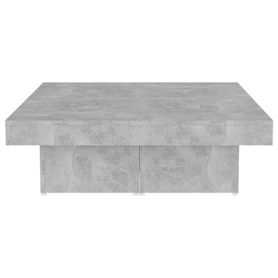 vidaXL Coffee Table Concrete Gray 35.4"x35.4"x11" Engineered Wood