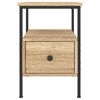 vidaXL Bedside Cabinet Set of 2 Sonoma Oak Engineered wood, iron Medium