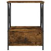 vidaXL Bedside Table Set of 2 Smoked Oak Engineered Wood, Iron Medium