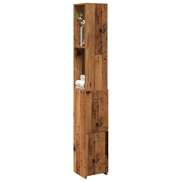 vidaXL Bathroom Cabinet Old wood Engineered wood Tall Bathroom Cabinet