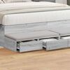 vidaXL Bed Drawers Grey Sonoma 59.06 x 14.37 x 6.50 in Engineered Wood
