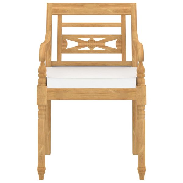 vidaXL Garden Chair Set of 6 Teak Solid Teak Wood Standard Durable