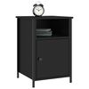 vidaXL Bedside Cabinet Set of 2 Black Engineered wood, Iron Medium