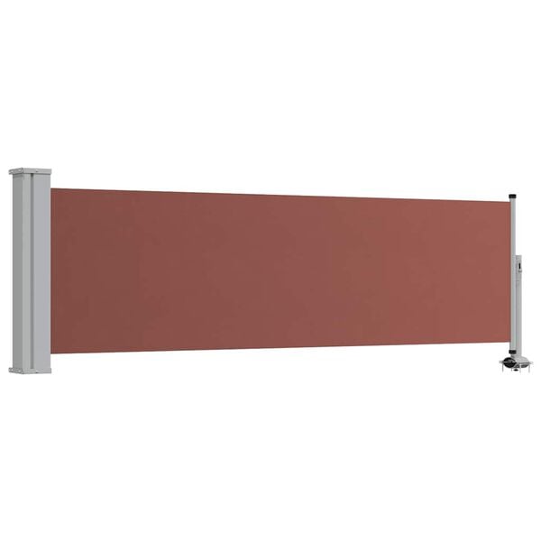 vidaXL Side Awning Brown and grey