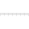 vidaXL Garden Fence with Hoop Top Steel 491.3"x31.5" Black