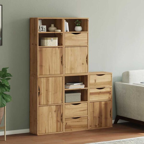 vidaXL Side Cabinet Honey Solid pine wood with engineered wood Medium