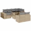 vidaXL Garden Sofa Set Beige, Light gray