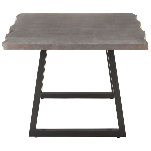 vidaXL Coffee Table Gray Solid Acacia Wood Large Industrial