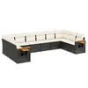 vidaXL Garden Sofa Set Black, Cream White