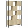 vidaXL Bookcase Sonoma oak Engineered wood, powder-coated steel Bookcase