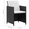 vidaXL Outdoor Dining Set Black and Cream White