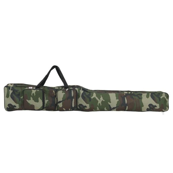 vidaXL Fishing Rod Bag Green Camouflage 63" Oxford Fabric