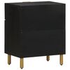 vidaXL Bedside Cabinet Black Engineered wood 19.7x13.0x23.6 in