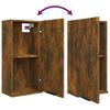 vidaXL Bathroom Furniture Set Smoked Oak Engineered wood, glass Large