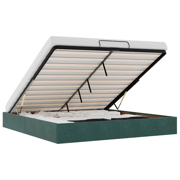 vidaXL Ottoman Bed Dark Green