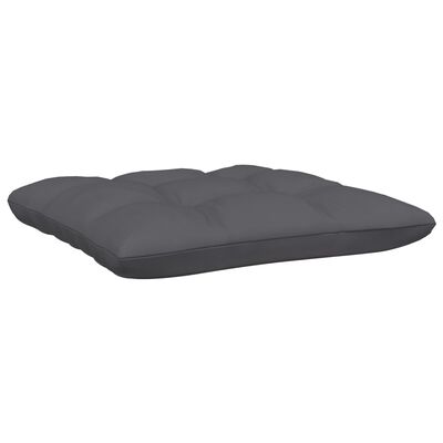 vidaXL Patio Footstool with Anthracite Cushion Gray Solid Pinewood
