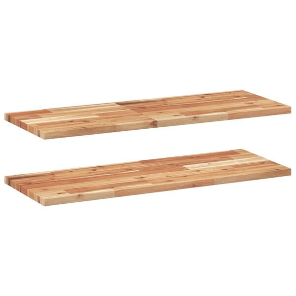 vidaXL Floating Shelves 2 pcs 31.5x11.8x0.8" Oil Finished Solid Wood Acacia