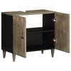 vidaXL Bathroom Sink Cabinet Black Solid mango wood, engineered wood