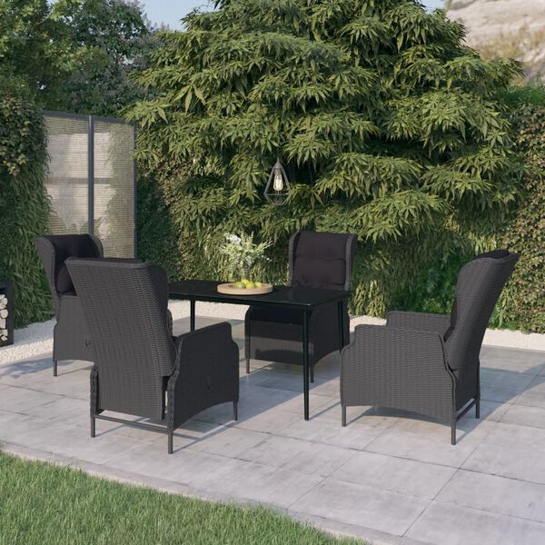 vidaXL Garden Dining Set Dark grey