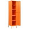 vidaXL Locker Cabinet Orange Steel Standard Locks Locker Cabinet
