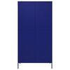 vidaXL Wardrobe Navy Blue 35.4"x19.7"x70.9" Steel