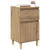 vidaXL Bedside Cabinet Artisan Oak 15.75 x 13.78 x 27.56 in