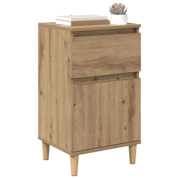 vidaXL Bedside Cabinet Artisan Oak 15.75 x 13.78 x 27.56 in