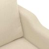 vidaXL Sofa Chair Cream Fabric (100% polyester), metal, textilene Single
