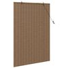 vidaXL Roller Blind with Curtains Manual Brown 43.31 x 62.99 in Bamboo