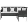vidaXL Couch Sofa Set Black