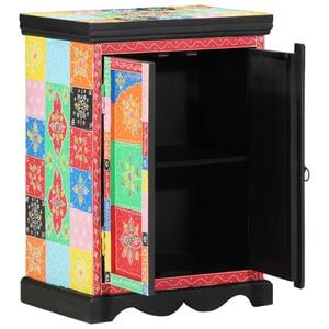 vidaXL Console Table with Shelf Multicolour 19.69 x 11.81 x 27.56 in