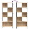 vidaXL Bookcase Sonoma Oak 28.3"x11"x67.7" Engineered Wood