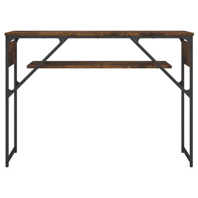 vidaXL Console Table with Shelf Smoked Oak 41.3"x11.8"x29.5" Engineered Wood