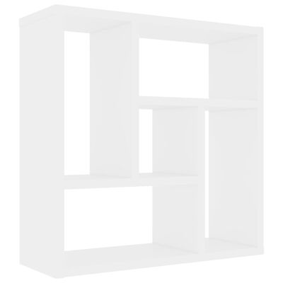 vidaXL Wall Shelf White 17.8"x6.3"x17.8" Engineered Wood