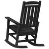 vidaXL Rocking Chair 2 pcs Black 92 x 70 x 108 cm Polyethylene