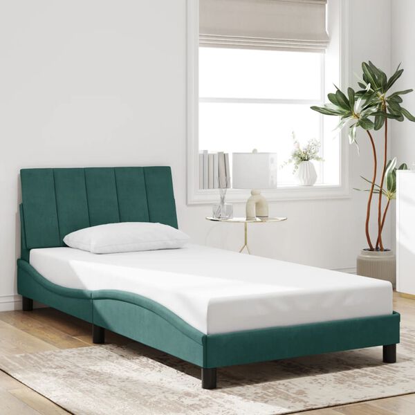 vidaXL Bed Frame Dark green