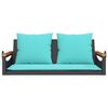 vidaXL Patio Swing Bench Black and Blue