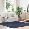 vidaXL Shaggy Rug Navy 100% Polyester 78.7 x 78.7 in Non-slip