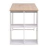 vidaXL Writing Desk 47.2x23.6x29.5" Oak and White
