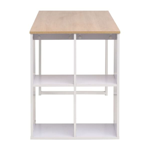 vidaXL Writing Desk 47.2x23.6x29.5" Oak and White