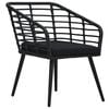 vidaXL Garden Chair Set of 2 Black