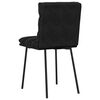 vidaXL Dining Chair Set of 6 Black Velvet, Plywood, Metal Standard
