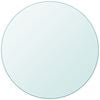 vidaXL Table Top Transparent Tempered Glass 23.6 In Diameter Table Top