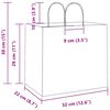 vidaXL Paper Bags 250 pcs with Handles Yellow 32x22x28 cm