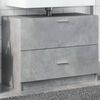 vidaXL Sink Cabinet Concrete Grey Engineered Wood 30.7x14.6x23.2 in