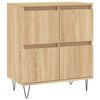 vidaXL Sideboard Sonoma oak Engineered wood 23.6x13.8x27.6 in Sideboard