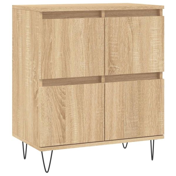 vidaXL Sideboard Sonoma oak Engineered wood 23.6x13.8x27.6 in Sideboard