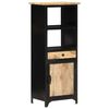 vidaXL Highboard Black and brown Solid mango wood Highboard Rectangular