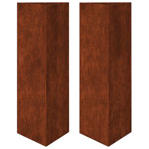 vidaXL Garden Planter Set of 2 Brown (will develop over time)